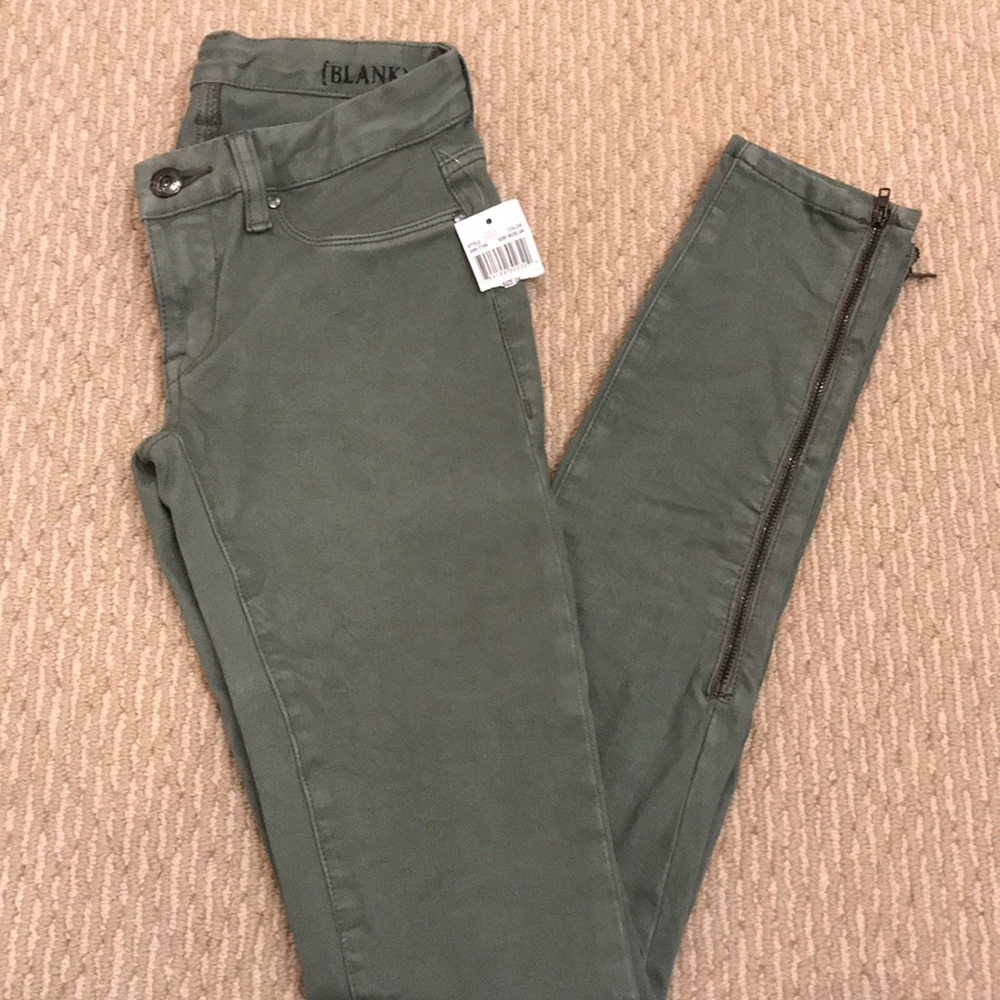 BLANKNYC Green Denim Skinny Jean